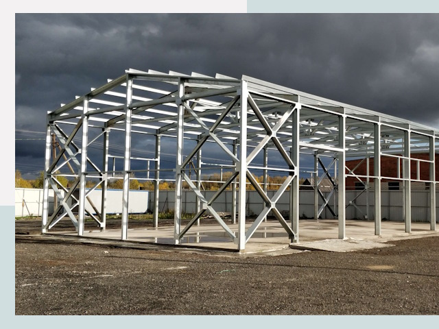 Двускатные ангары в Чусовой от 627 руб. за квадрат