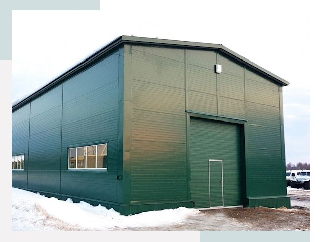 Двускатные ангары в Чусовой