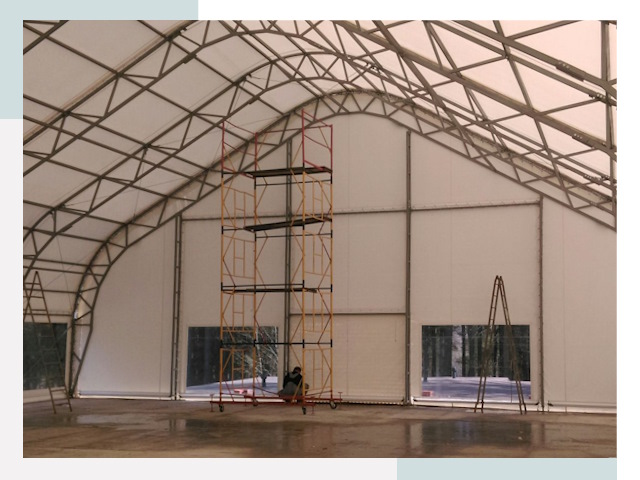 Шатровые ангары в Чусовой