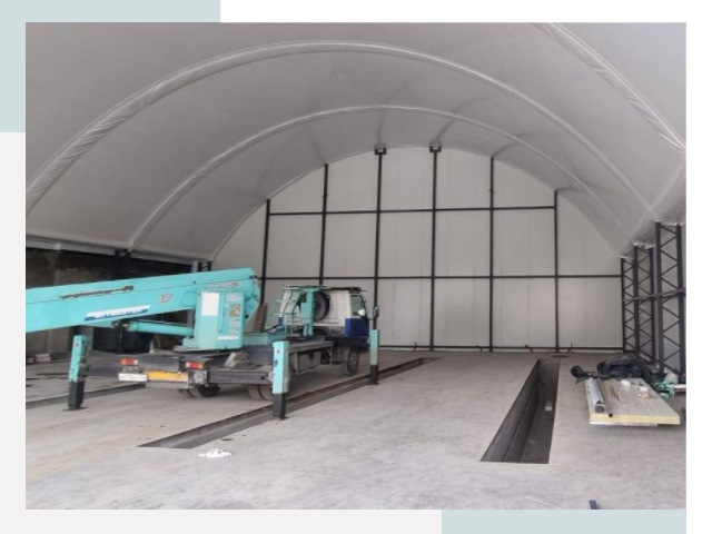 Внутреннее оснащение ангаров в Чусовой