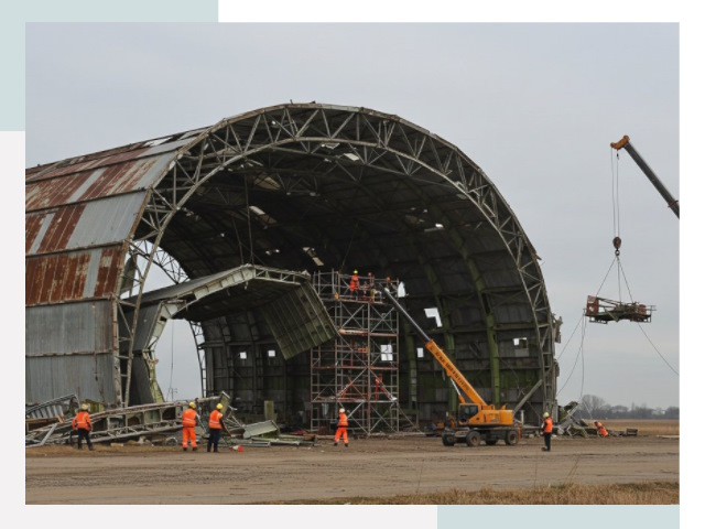 Демонтаж ангаров в Чусовой