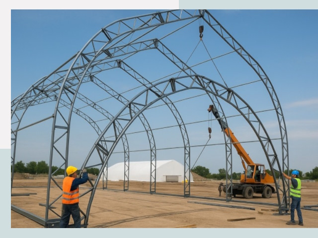 Монтаж ангаров в Чусовой от 627 руб. - Надежно и быстро